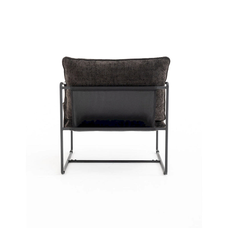 Fauteuil avec cadre en métal et accents dorés de 30,7 po (ensemble de 2)