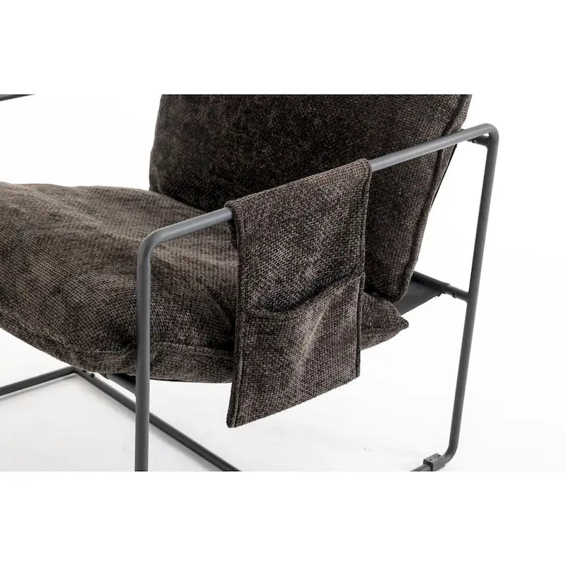 Fauteuil avec cadre en métal et accents dorés de 30,7 po (ensemble de 2)