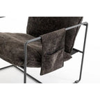 Fauteuil avec cadre en métal et accents dorés de 30,7 po (ensemble de 2)
