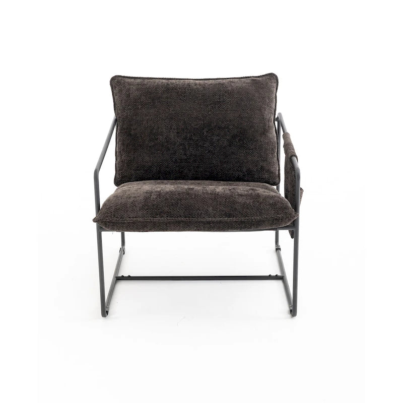 Fauteuil avec cadre en métal et accents dorés de 30,7 po (ensemble de 2)
