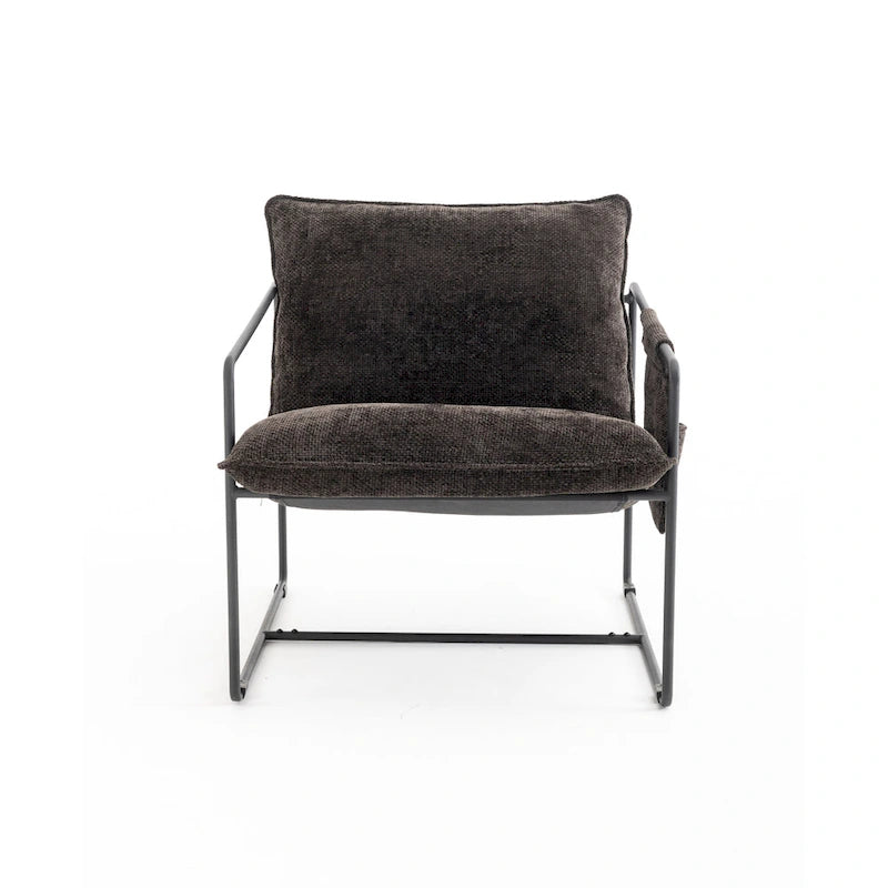 Fauteuil avec cadre en métal et accents dorés de 30,7 po (ensemble de 2)