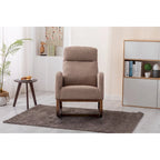 Fauteuil à bascule capitonné moderne de 27 po avec pieds en bois et poche latérale