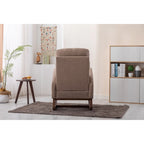 Fauteuil à bascule capitonné moderne de 27 po avec pieds en bois et poche latérale