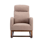 Fauteuil à bascule capitonné moderne de 27 po avec pieds en bois et poche latérale