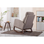 Fauteuil à bascule capitonné moderne de 27 po avec pieds en bois et poche latérale