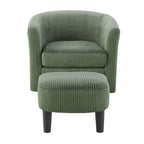Fauteuil pivotant vert 26,38 avec pouf
