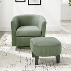 Fauteuil pivotant vert 26,38 avec pouf