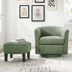 Fauteuil pivotant vert 26,38 avec pouf