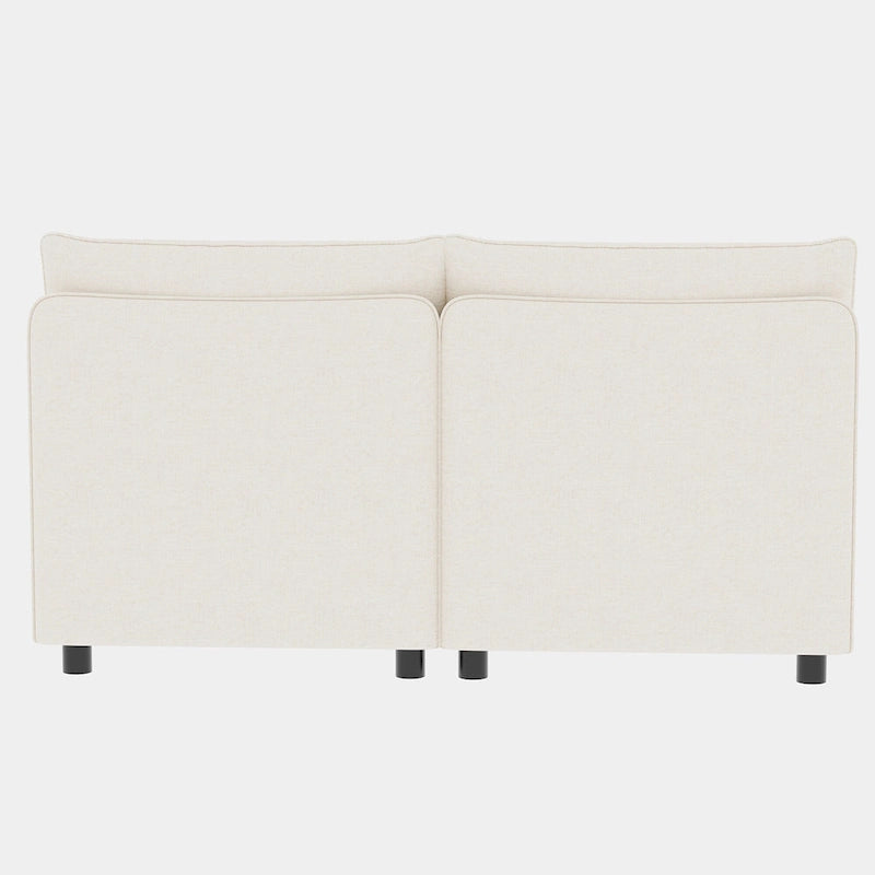 Canapé modulaire 8 places convertible beige 129 avec rangement