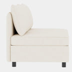 Canapé modulaire 8 places convertible beige 129 avec rangement