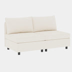 Canapé modulaire 8 places convertible beige 129 avec rangement