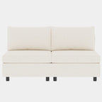 Canapé modulaire 8 places convertible beige 129 avec rangement