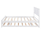 Lit plateforme en pin blanc avec lit gigogne réglable