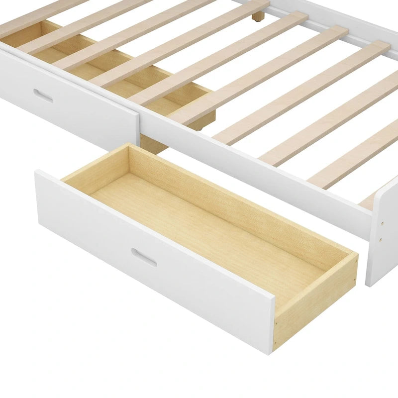 Lit capitonné King Size avec tête de lit de rangement et lit gigogne