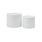 Ensemble de 2 tables basses rondes modernes (table basse et table d'appoint) pour salon