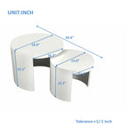 Ensemble de 2 tables basses rondes modernes (table basse et table d'appoint) pour salon