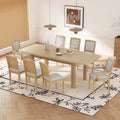 Ensemble de 7 pièces de salle à manger en bois avec table extensible et 6 chaises