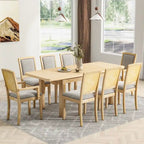 Ensemble de 7 pièces de salle à manger en bois avec table extensible et 6 chaises