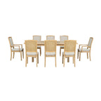 Ensemble de 7 pièces de salle à manger en bois avec table extensible et 6 chaises