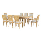 Ensemble de 7 pièces de salle à manger en bois avec table extensible et 6 chaises