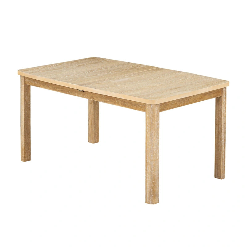 Ensemble de 7 pièces de salle à manger en bois avec table extensible et 6 chaises