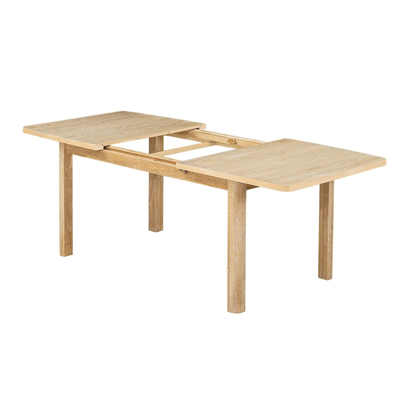Ensemble de 7 pièces de salle à manger en bois avec table extensible et 6 chaises