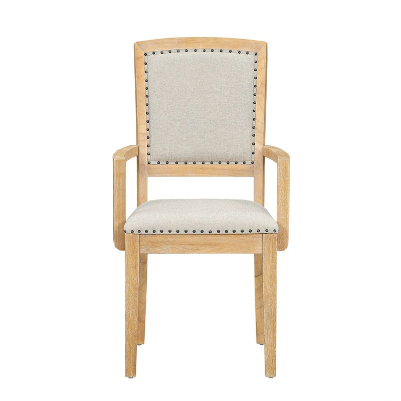 Ensemble de 7 pièces de salle à manger en bois avec table extensible et 6 chaises