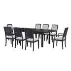 Ensemble de 7 pièces de salle à manger en bois avec table extensible et 6 chaises