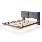 Lit plateforme flottant Queen Velvet avec éclairage à détecteur