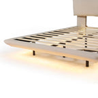 Lit plateforme flottant Queen Velvet avec éclairage à détecteur