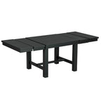 Ensemble de salle à manger noir 6 pièces en bois avec table extensible, 4 chaises et un banc