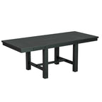 Ensemble de salle à manger noir 6 pièces en bois avec table extensible, 4 chaises et un banc