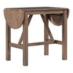 Ensemble de salle à manger rustique 3 pièces en bois avec table à abattant et 2 chaises de salle à manger rembourrées