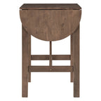 Ensemble de salle à manger rustique 3 pièces en bois avec table à abattant et 2 chaises de salle à manger rembourrées
