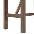 Ensemble de salle à manger rustique 3 pièces en bois avec table à abattant et 2 chaises de salle à manger rembourrées