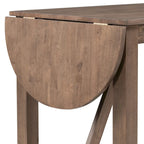 Ensemble de salle à manger rustique 3 pièces en bois avec table à abattant et 2 chaises de salle à manger rembourrées