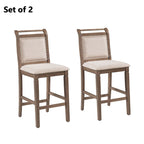 Ensemble de salle à manger rustique 3 pièces en bois avec table à abattant et 2 chaises de salle à manger rembourrées