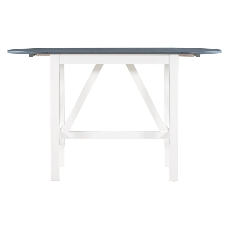 Ensemble de salle à manger rustique 3 pièces en bois avec table à abattant et 2 chaises de salle à manger rembourrées