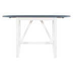 Ensemble de salle à manger rustique 3 pièces en bois avec table à abattant et 2 chaises de salle à manger rembourrées