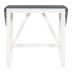 Ensemble de salle à manger rustique 3 pièces en bois avec table à abattant et 2 chaises de salle à manger rembourrées