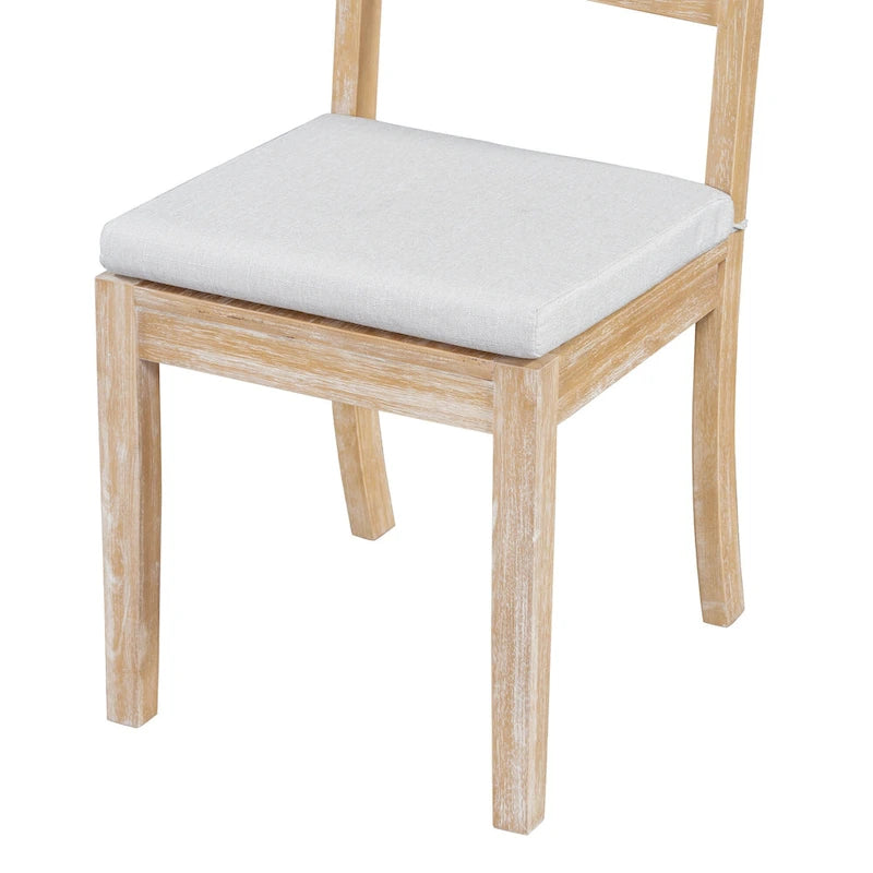 Ensemble de salle à manger moderne 6 pièces avec 4 chaises de salle à manger à coussins amovibles, étagère de rangement et banc