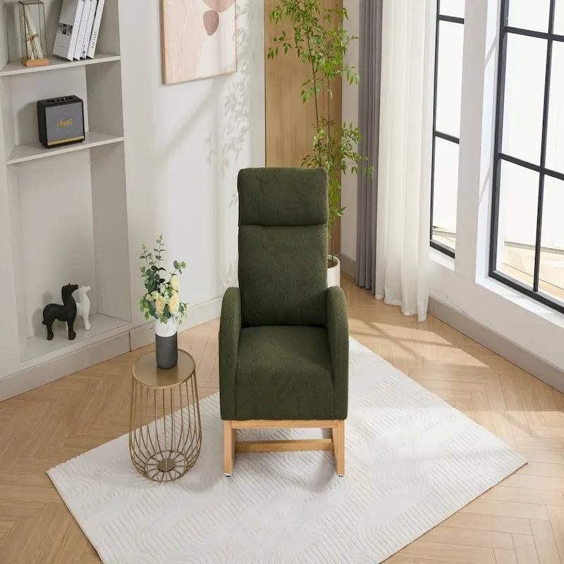 Fauteuil à bascule en tissu Teddy