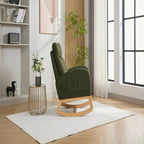 Fauteuil à bascule en tissu Teddy