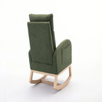 Fauteuil à bascule en tissu Teddy