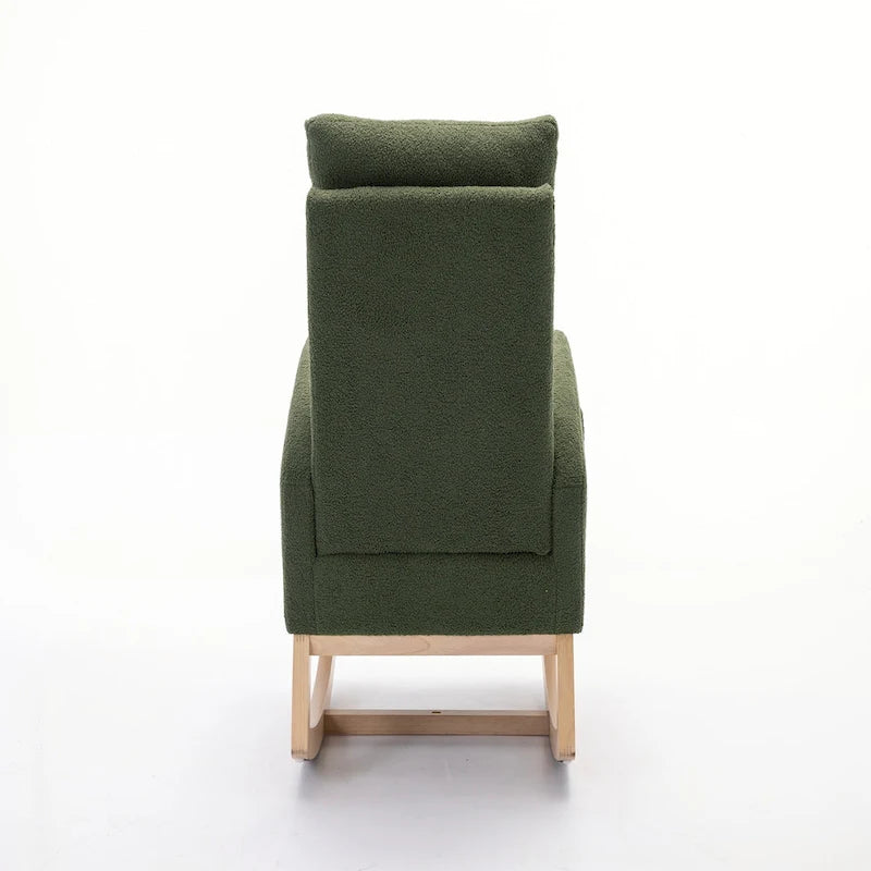 Fauteuil à bascule en tissu Teddy