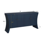 Buffet de salle à manger avec rangement, grand buffet moderne de 150 cm, meuble de rangement en bois