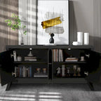 Buffet de salle à manger avec rangement, grand buffet moderne de 150 cm, meuble de rangement en bois