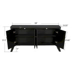 Buffet de salle à manger avec rangement, grand buffet moderne de 150 cm, meuble de rangement en bois