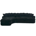 127 Large Sectional Sofa,Modular L Shaped Left Sofa,Corduroy Fabric