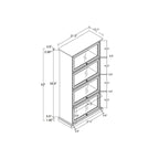 63.19 Vitrine en verre à 4 niveaux avec portes relevables et capacité de 68 kg, vitrine à bibelots peu encombrante pour objets de collection